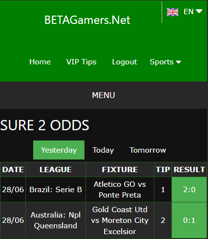 vip bet won ticket